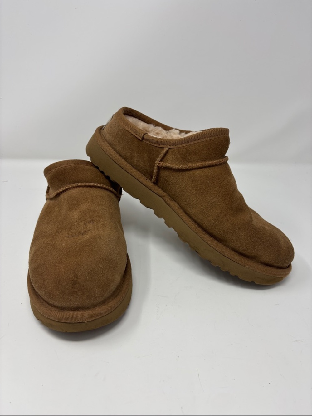 Ugg | Brown Suede Slip-On Shearling Lined Casual Shoes 8